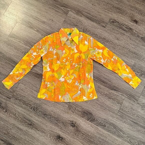 Vintage Tops - Diolen Cotton Vintage Deadstock Button Up